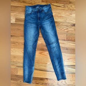 Kut from the Kloth High Rise Toothpick Skinny Blue Denim Jeans
